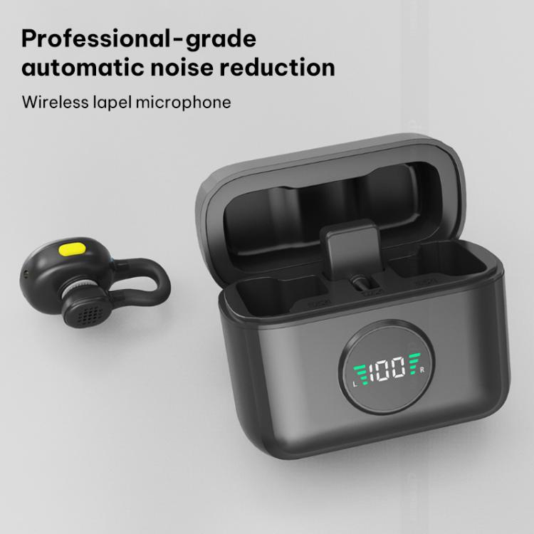 Micrófono de solapa inalámbrico con cancelación de ruido Q28 2 en 1, Type-C Plug, 8 Pin Plug