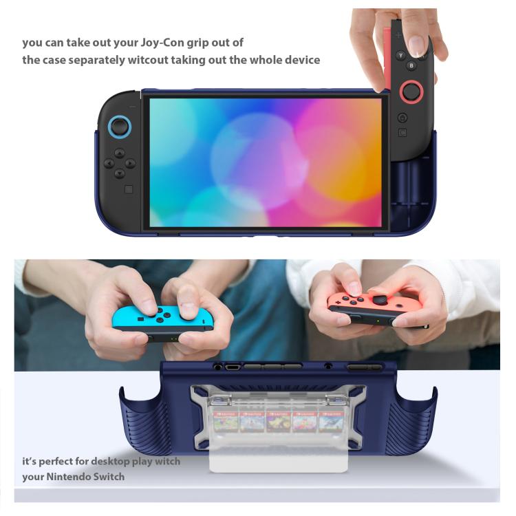 Funda protectora híbrida antideslizante de TPU texturizado para PC y consola de juegos con ranura para tarjetas., For Nintendo Switch 2