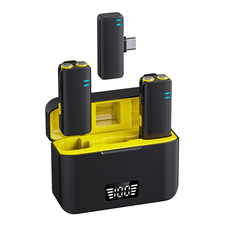 Micrófono inalámbrico de solapa mini 2 en 1 K15, Type-C Plug, 8 Pin Plug