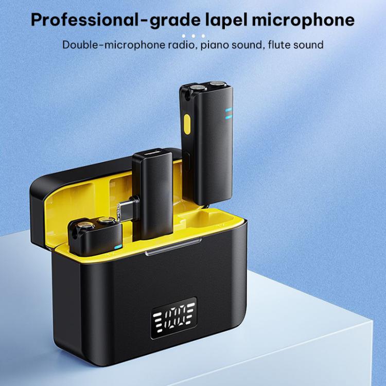 Micrófono inalámbrico de solapa mini 2 en 1 K15, Type-C Plug, 8 Pin Plug