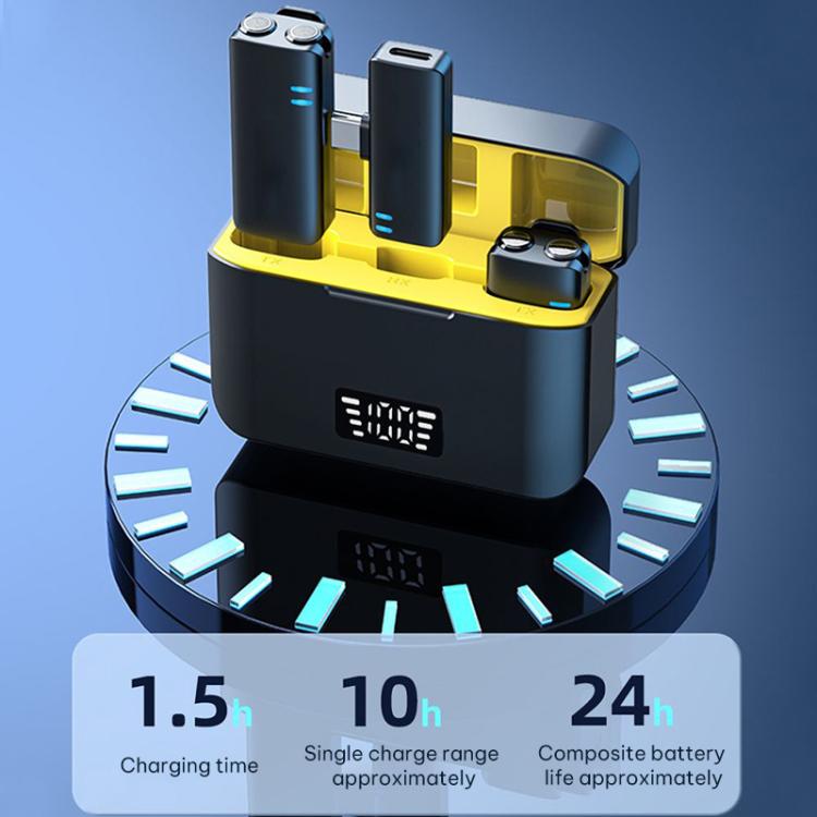 Micrófono inalámbrico de solapa mini 2 en 1 K15, Type-C Plug, 8 Pin Plug