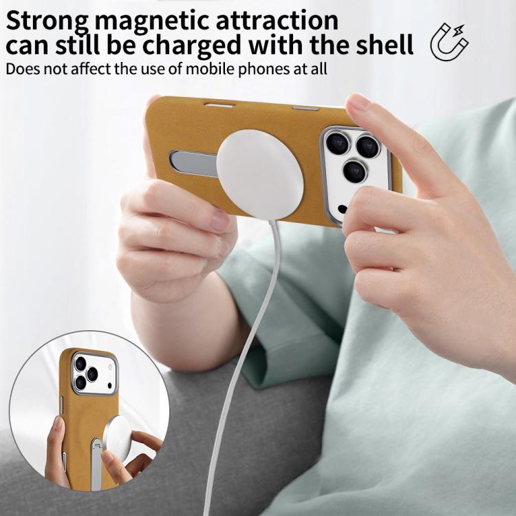 Funda para teléfono VIETAO de ante y piel sintética con MagSafe y soporte, For iPhone 17 Pro Max, For iPhone 17 Pro, For iPhone 17, For iPhone Air