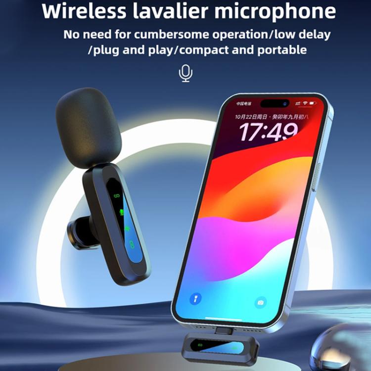 Micrófono inalámbrico de solapa J3 2 en 1 con reducción de ruido. Mini micrófono., 2 Mics + Type-C Plug, 2 Mics + 8 Pin Plug