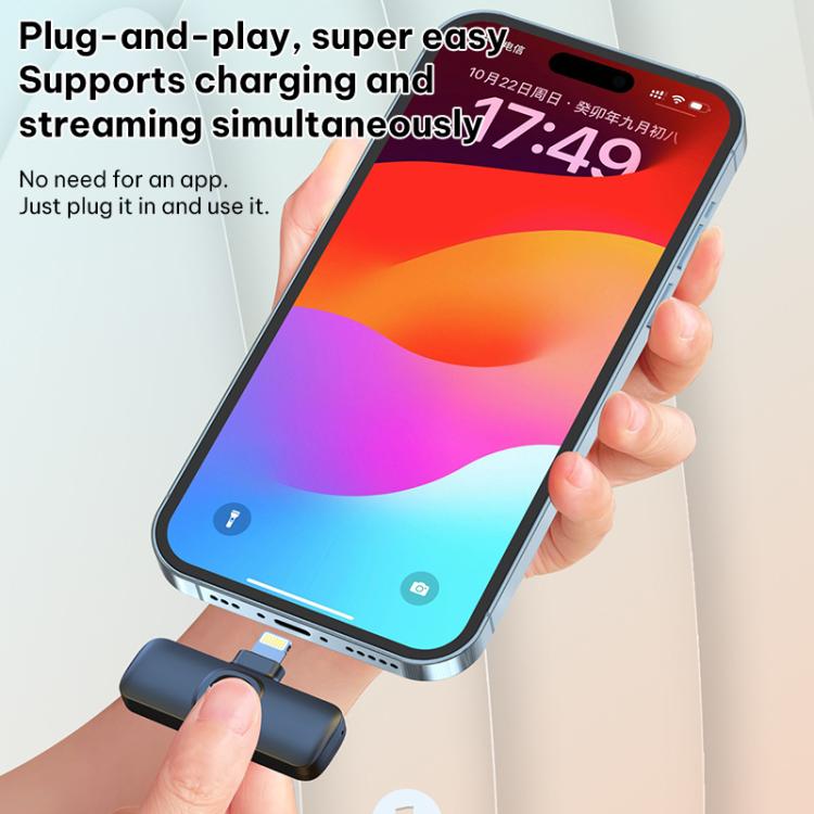 Micrófono inalámbrico de solapa J1 con reducción de ruido. Mini micrófono., 1 Mic + Type-C Plug, 1 Mic + 8 Pin Plug