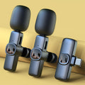 Micrófono inalámbrico de solapa J1 2 en 1 con reducción de ruido. Mini micrófono., 2 Mics + Type-C Plug, 2 Mics + 8 Pin Plug