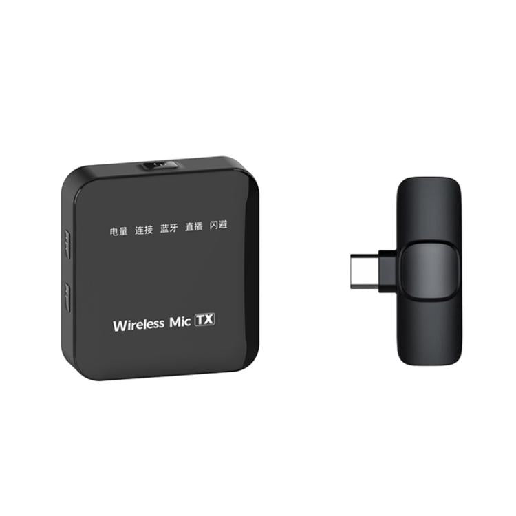 Micrófono inalámbrico de solapa cuadrado K63 para grabación de audio en directo, 1 Mic + Type-C Plug, 1 Mic + 8 Pin Plug