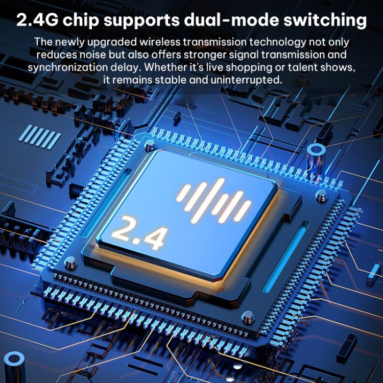 Micrófono inalámbrico de solapa cuadrado K63 para grabación de audio en directo, 1 Mic + Type-C Plug, 1 Mic + 8 Pin Plug