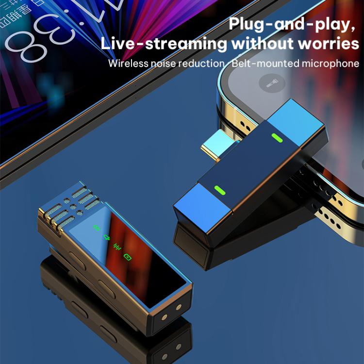Micrófono inalámbrico de solapa mini J68 para grabación de audio en directo., 1 Mic + Type-C Plug, 1 Mic + 8 Pin Plug, 1 Mic + Type-C / 8 Pin Plug