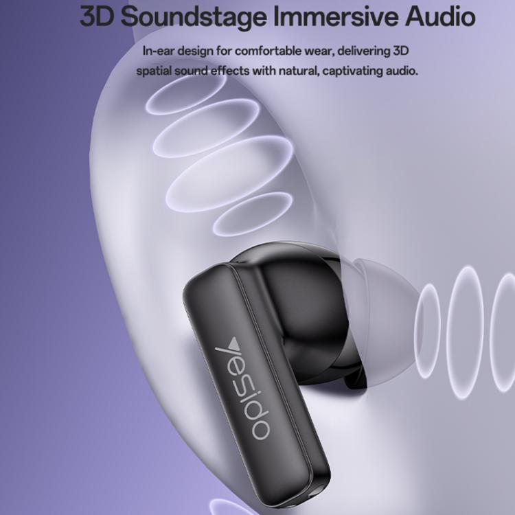 Auriculares Bluetooth Yesido TWS40 con cancelación de ruido ANC+ENC y cuatro micrófonos., TWS40