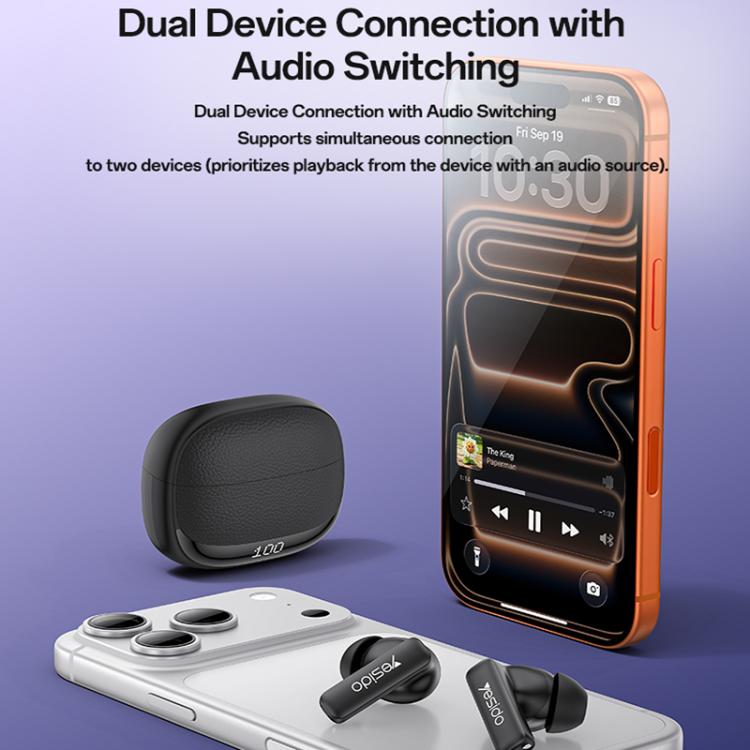 Auriculares Bluetooth Yesido TWS40 con cancelación de ruido ANC+ENC y cuatro micrófonos., TWS40