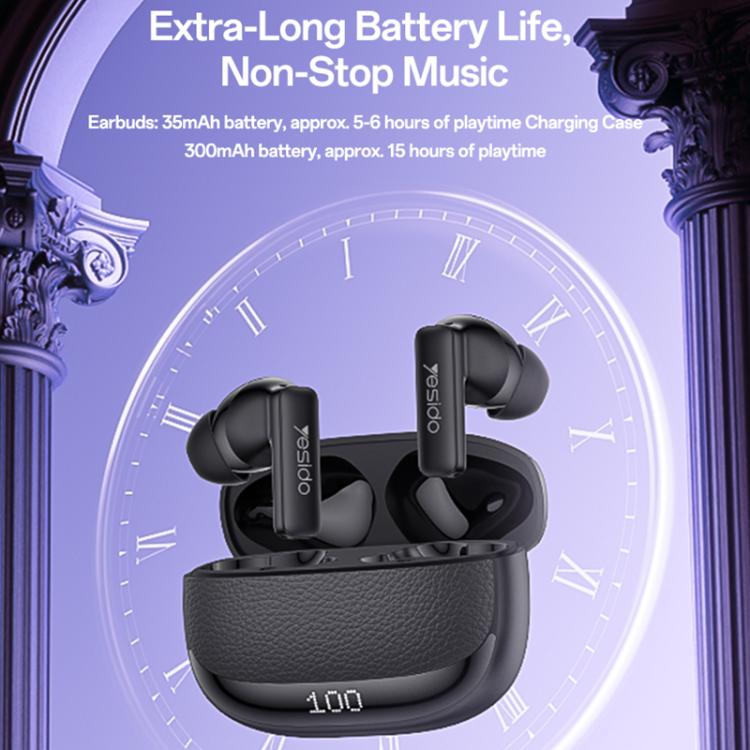 Auriculares Bluetooth Yesido TWS40 con cancelación de ruido ANC+ENC y cuatro micrófonos., TWS40