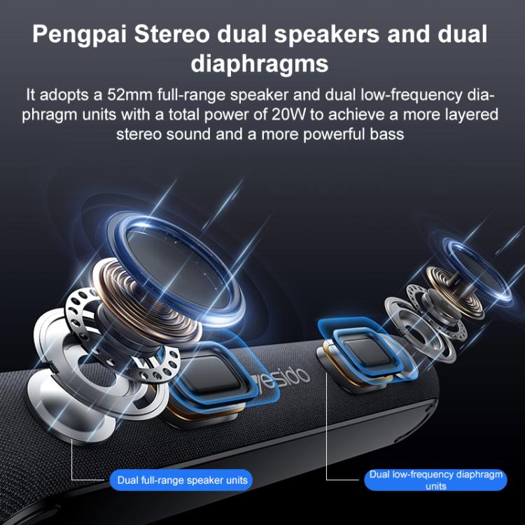 Altavoz inalámbrico Bluetooth de escritorio Yesido YSW42 de 20 W, YSW42