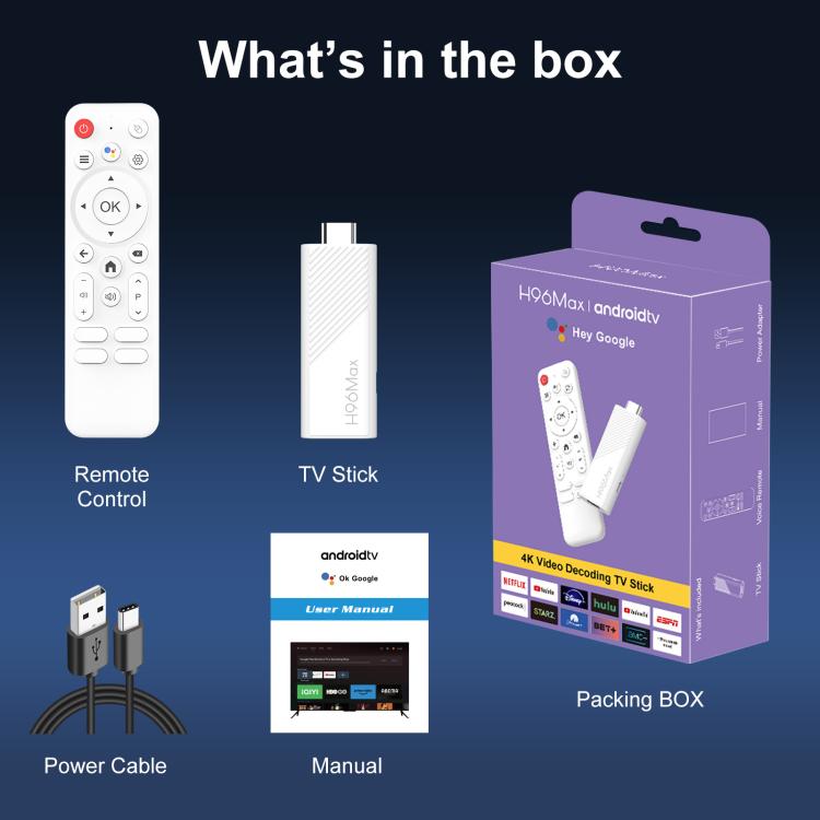 H96 Max H313 Android 14 Mini HD TV Stick con control remoto, ARM Cortex-A53 Quad Core, 2GB+16GB, 2GB+8GB