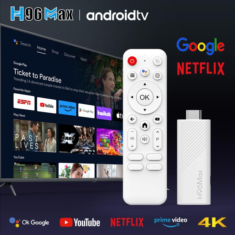 H96 Max H313 Android 14 Mini HD TV Stick con control remoto, ARM Cortex-A53 Quad Core, 2GB+16GB, 2GB+8GB