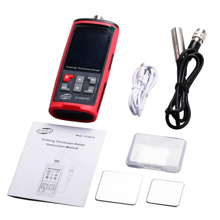 Medidor de espesor de recubrimiento tipo partido BENETECH GT280FNF, GT280FNF