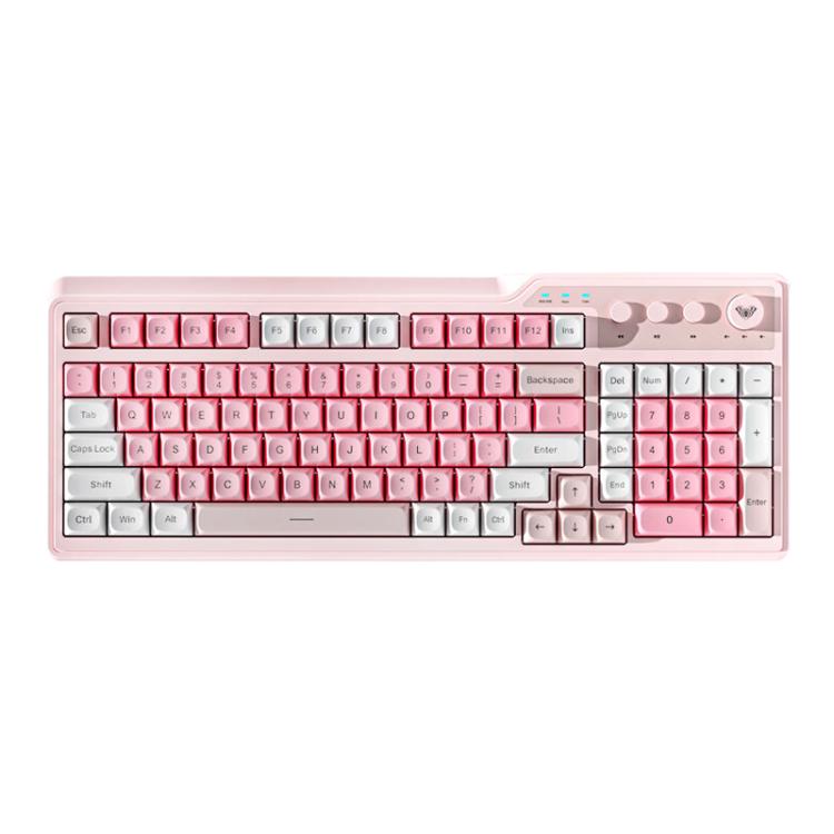 Teclado para juegos AULA F3099 de 99 teclas con iluminación RGB y tres modos.