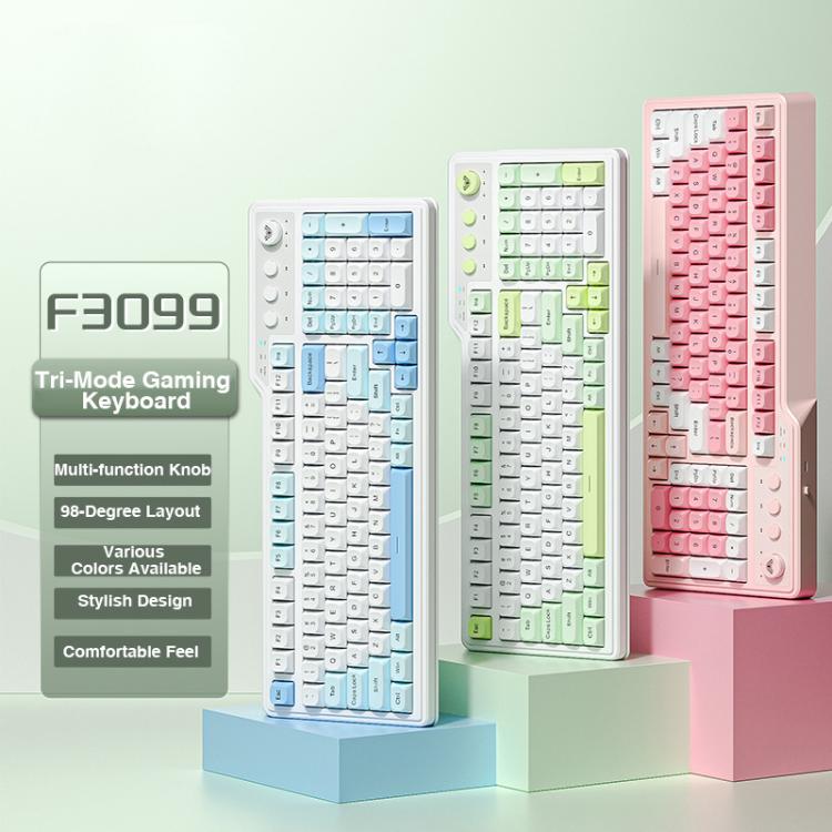 Teclado para juegos AULA F3099 de 99 teclas con iluminación RGB y tres modos.