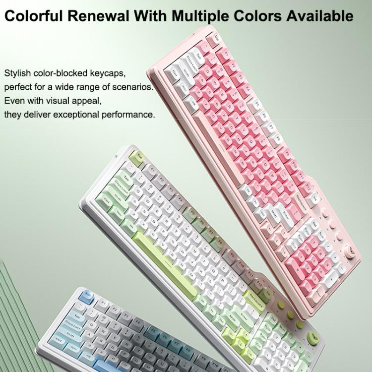 Teclado para juegos AULA F3099 de 99 teclas con iluminación RGB y tres modos.