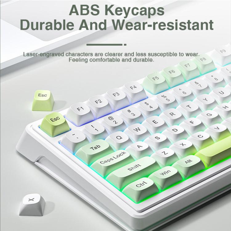 Teclado para juegos AULA F3099 de 99 teclas con iluminación RGB y tres modos.