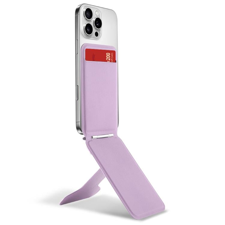 Soporte magnético para teléfono con bisagra en forma de I y tarjetero, con diseño personalizable "Haz lo que quieras".