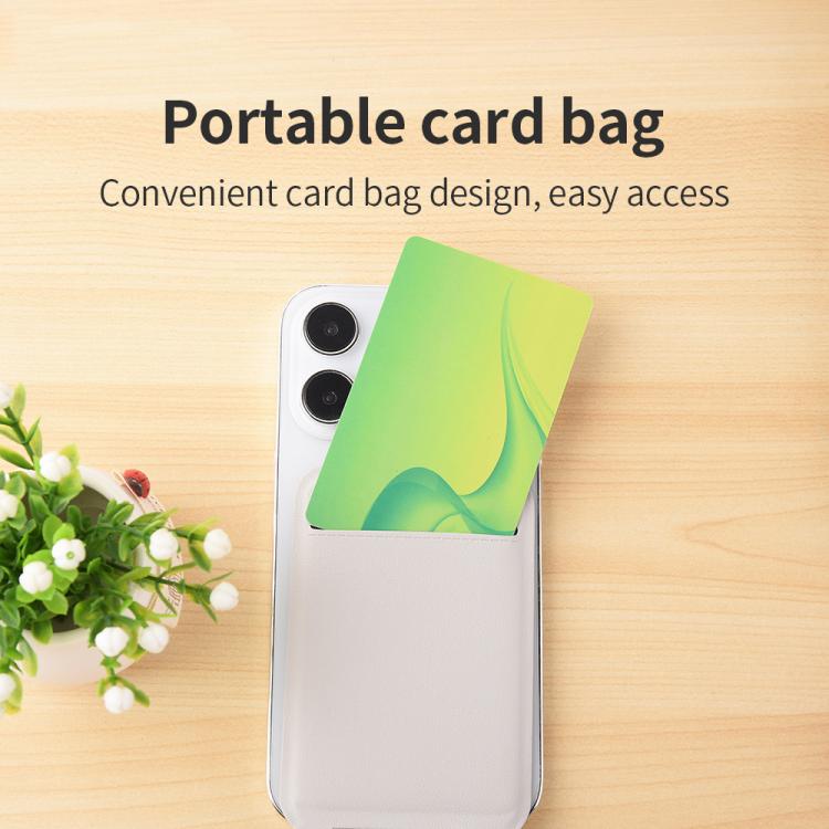 Soporte magnético para teléfono con bisagra en forma de I y tarjetero, con diseño personalizable "Haz lo que quieras".