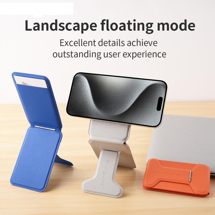 Soporte magnético para teléfono con bisagra en forma de I y tarjetero, con diseño personalizable "Haz lo que quieras".