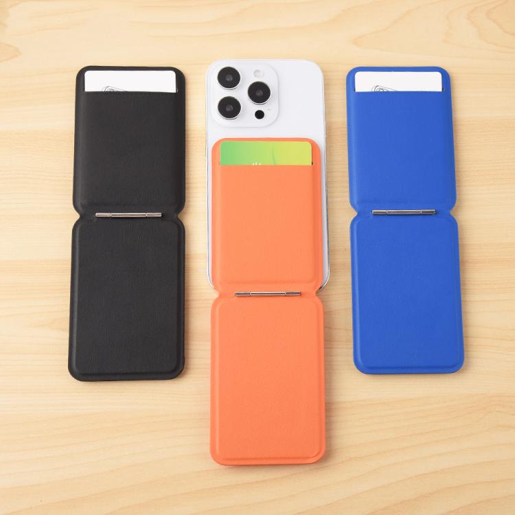 Soporte magnético para teléfono con bisagra en forma de I y tarjetero, con diseño personalizable "Haz lo que quieras".
