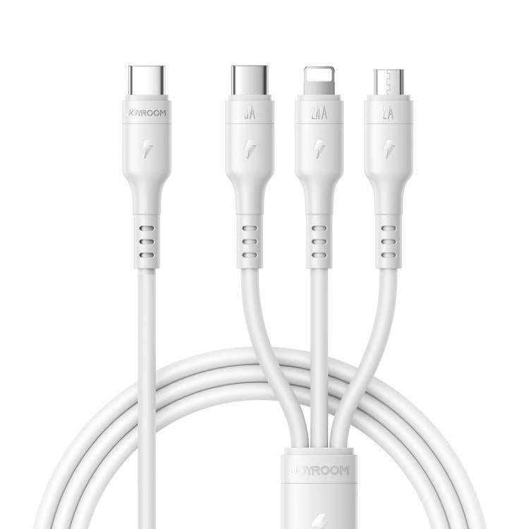 Cable de carga 3 en 1 USB-C/Tipo-C a 8 pines + USB-C/Tipo-C y Micro USB para JOYROOM A61 OmniGo Series de 3,5 A, 1.2m