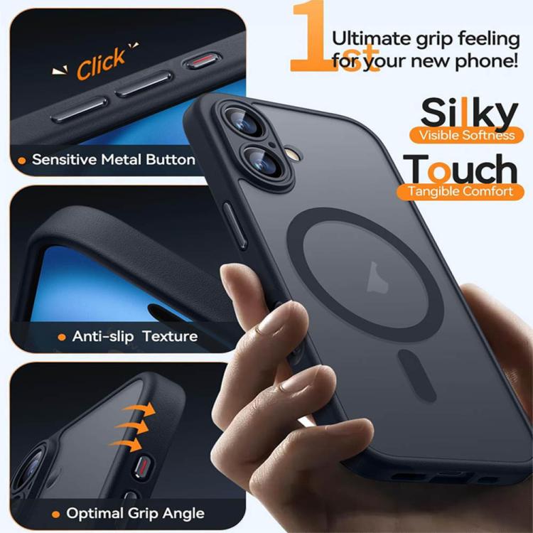 Funda magnética esmerilada con textura de piel XDcase con protector de lente, For iPhone 17 Pro Max, For iPhone 17 Pro, For iPhone 17, For iPhone Air