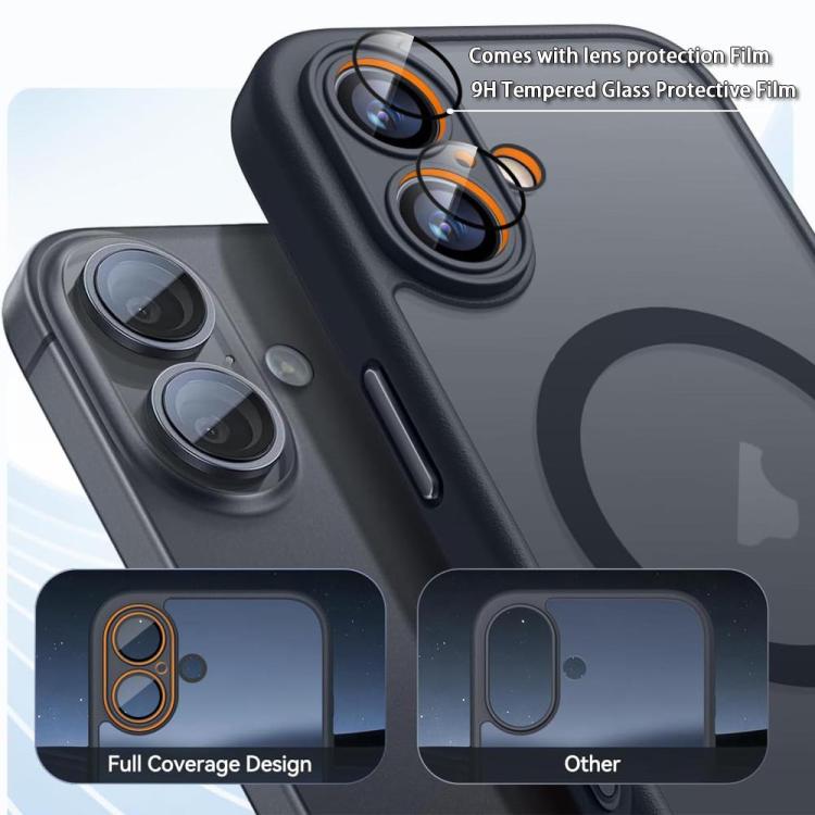 Funda magnética esmerilada con textura de piel XDcase con protector de lente, For iPhone 17 Pro Max, For iPhone 17 Pro, For iPhone 17, For iPhone Air