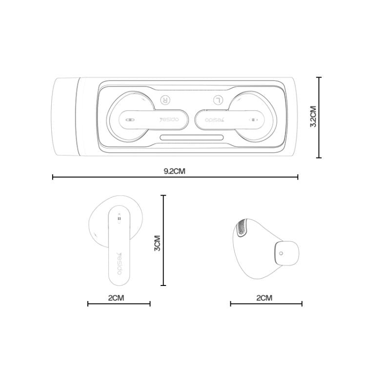 Auriculares inalámbricos Bluetooth Yesido TWS39 TWS, TWS39