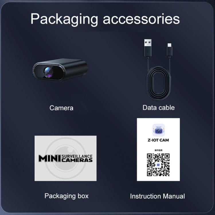 Mini cámara WiFi inteligente X7 HD con visión nocturna infrarroja y monitor de detección de movimiento, X7