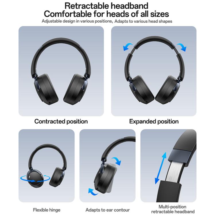 Auriculares Bluetooth supraaurales Yesido EP11 con cancelación de ruido de modo dual, EP11