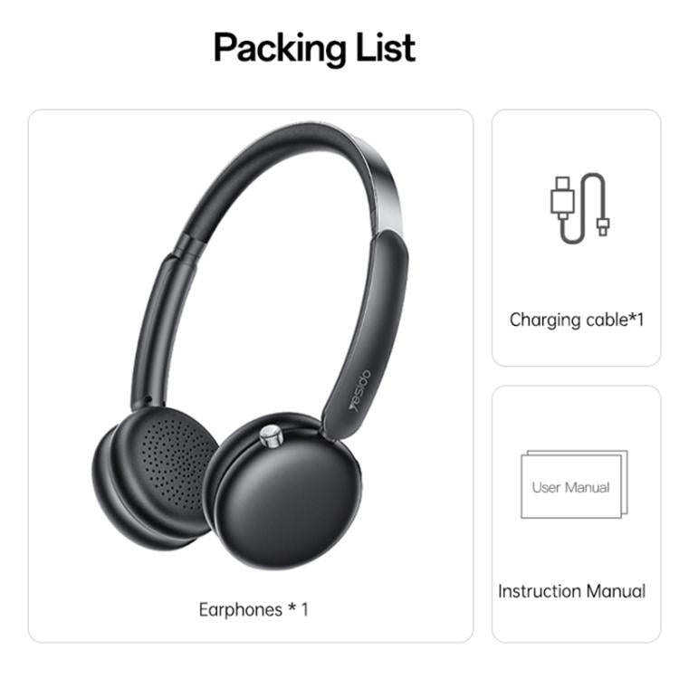 Auriculares inalámbricos supraaurales Yesido EP13 con reducción de ruido de modo dual, EP13