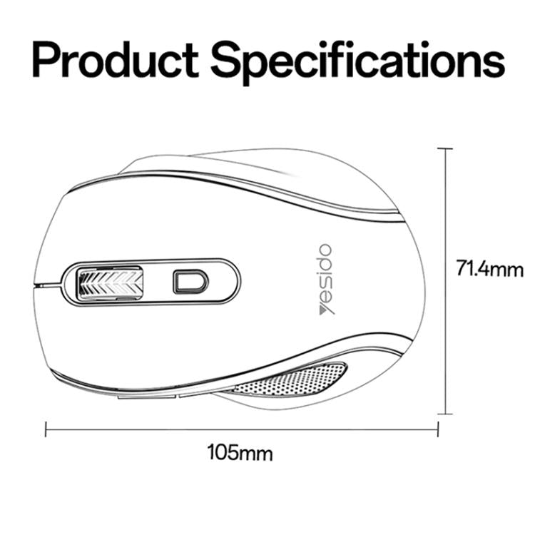 Ratón inalámbrico Yesido KB45 2.4G para empresas
