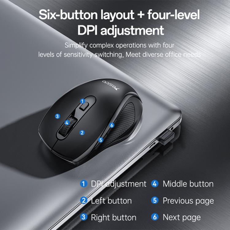 Ratón inalámbrico Yesido KB45 2.4G para empresas