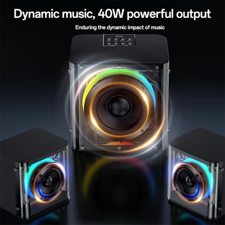 Sistema de altavoces Bluetooth Yesido YSW41 de 40 W y 2.1 canales con iluminación RGB colorida y subwoofer., YSW41