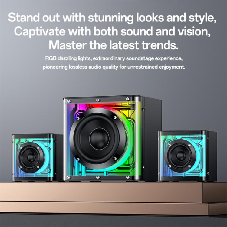 Sistema de altavoces Bluetooth Yesido YSW41 de 40 W y 2.1 canales con iluminación RGB colorida y subwoofer., YSW41