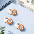 XDcase 3 pares de almohadillas de silicona de repuesto para los oídos, White Orange, Black Orange