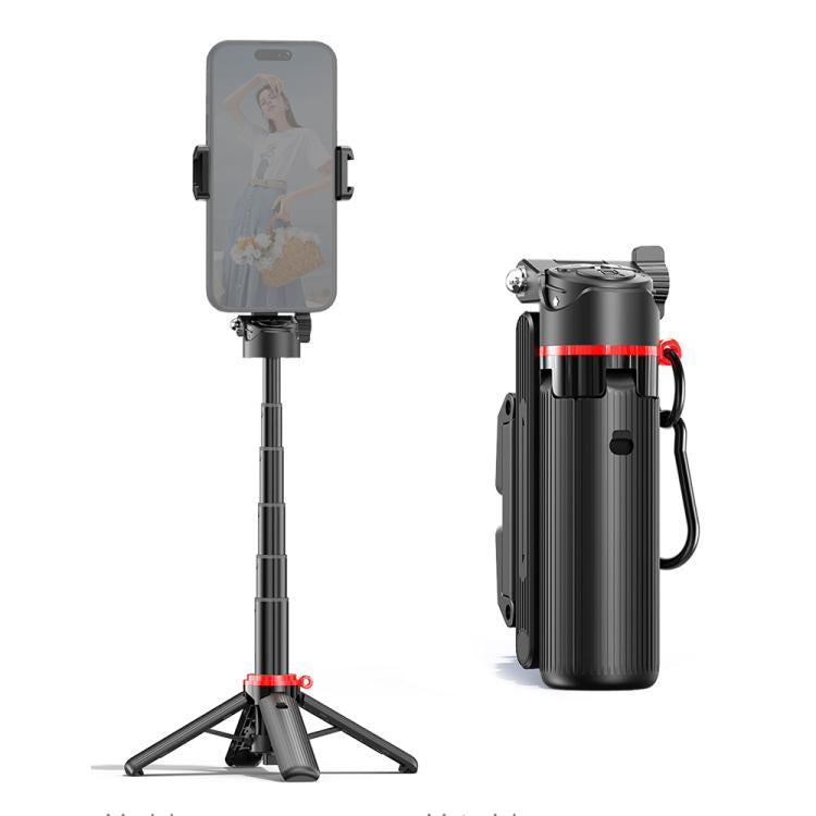 F07 Mini palo selfie cuadrúpedo inalámbrico portátil de 410 mm con control remoto F07 de 410 mm, No Fill Light, with 1pc D9 Fill Light, with 2pcs D9 Fill Lights
