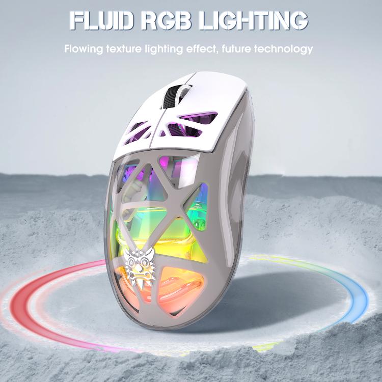 Ratón inalámbrico ONIKUMA CW930 de 2,4 GHz + Bluetooth + RGB con cable y tres modos de iluminación, CW930