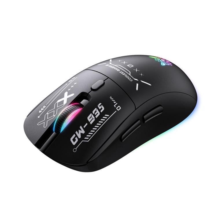 Ratón inalámbrico ONIKUMA CW935 de 12800 DPI, 2,4 GHz, Bluetooth y con cable, RGB de tres modos., CW935