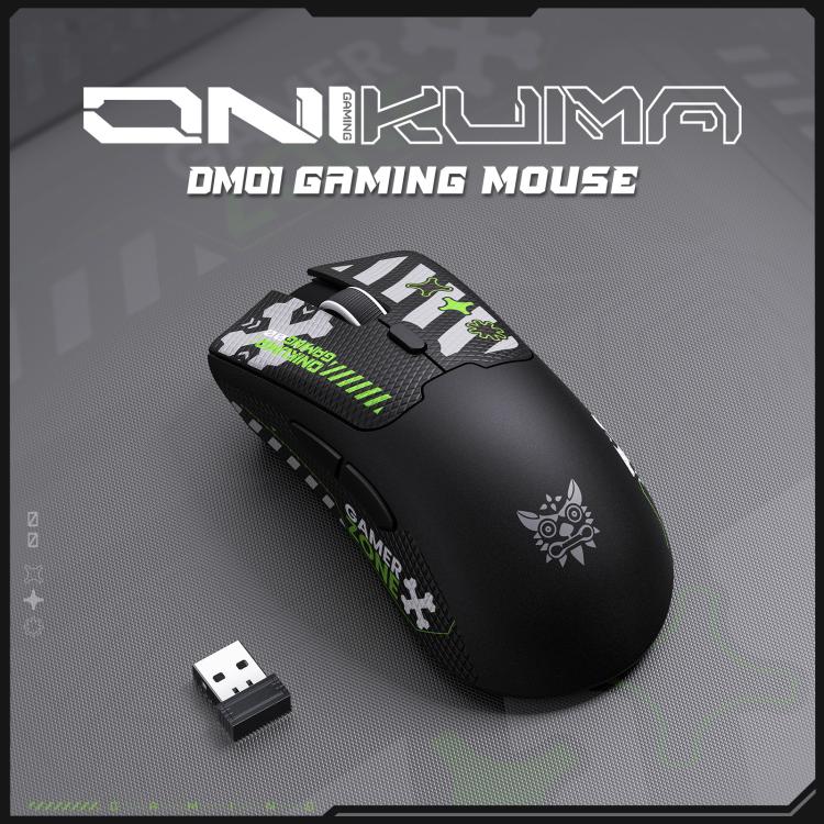 Ratón para juegos ONIKUMA DM01 de 12800 DPI, 2,4 GHz, Bluetooth y con cable, triple modo., DM01