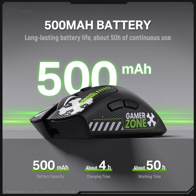 Ratón para juegos ONIKUMA DM01 de 12800 DPI, 2,4 GHz, Bluetooth y con cable, triple modo., DM01