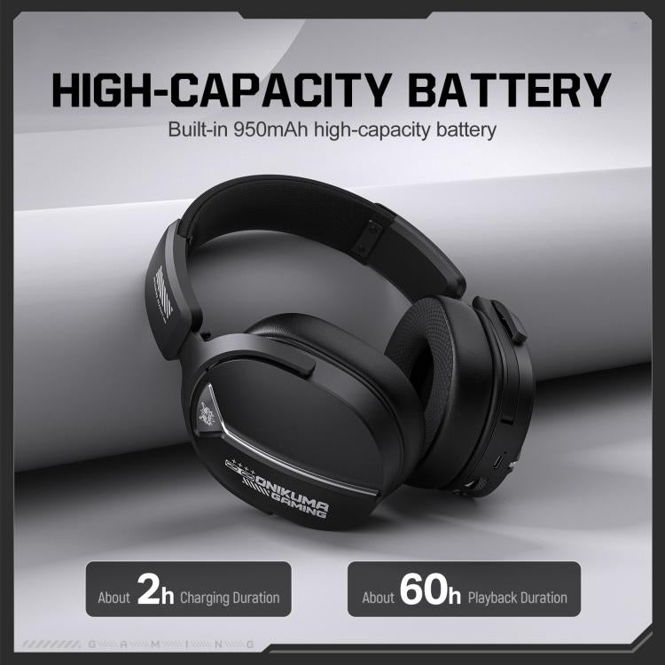 Auriculares para juegos ONIKUMA GT887 con Bluetooth 2.4G de cuatro modos (con cable/inalámbricos), GT887