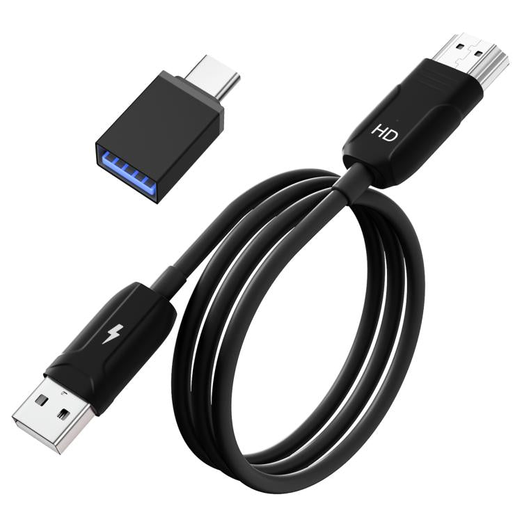 Cable USB-A a HDMI HD para duplicar la pantalla. Cable convertidor inalámbrico para duplicar la pantalla con adaptador., 70cm