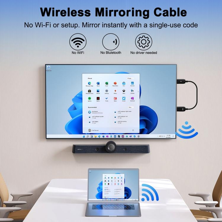 Cable USB-A a HDMI HD para duplicar la pantalla. Cable convertidor inalámbrico para duplicar la pantalla con adaptador., 70cm