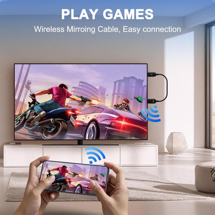Cable USB-A a HDMI HD para duplicar la pantalla. Cable convertidor inalámbrico para duplicar la pantalla con adaptador., 70cm