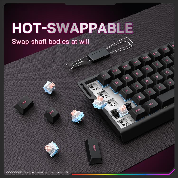 Teclado para juegos ONIKUMA MT603 de 68 teclas con interruptores magnéticos RGB de tres modos, MT603