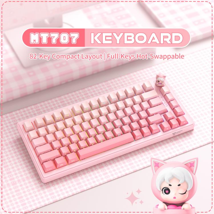Teclado mecánico para juegos ONIKUMA MT707 de 82 teclas con RGB y tres modos